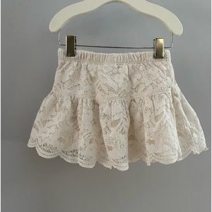 Carter's Floral Lined Lace Skirt Scallop Hem 18 M
